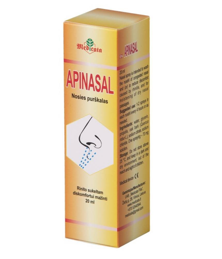 Propolis, Sprej Za Nos Iz Hrastovega Lubja, ApiNasal Propolis, Sprej Za Nos Iz Hrastovega Lubja, ApiNasal